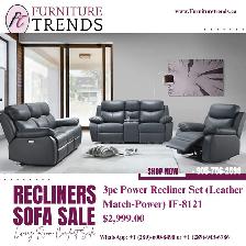 3-Piece Power Recliner Sofa Set - Photo 3