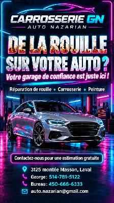 Car repair shop/ garage ( carrosserie-mecanique-pneus)