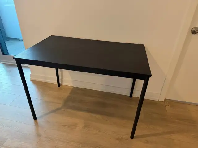 IKEA SANDSBERG Black Dining Table – 110 × 67 cm