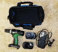 HITACHI 18V CORDLESS HAMMER DRILL WITH POUCH