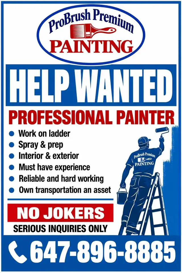 hiring painter & helpers