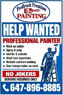 hiring painter & helpers