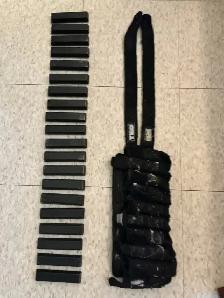 Two 20 lb Adjustable Ankle Weights.