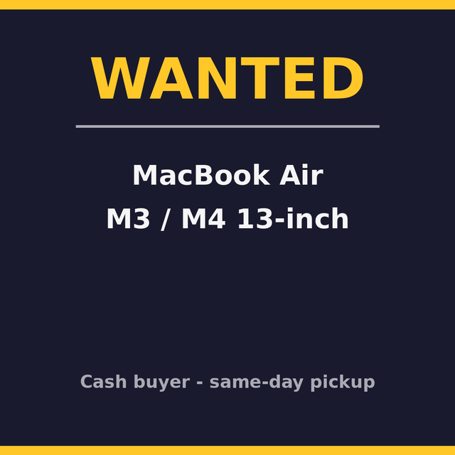Sell Your MacBook Air M3 or M4 for Cash — Mississauga