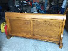 SLEIGH BED SOLID WOOD HEADBOARD & FOOTBOARD - Photo 3