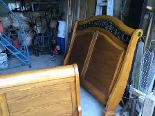 SLEIGH BED SOLID WOOD HEADBOARD & FOOTBOARD - Photo 4
