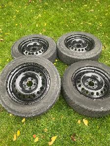 17' Goodyear Winter Tires on Rims, Off a Hyundai