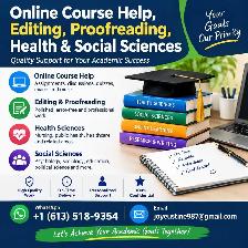 Online Courses, Editing, Proofreading, Health & Social Sciences