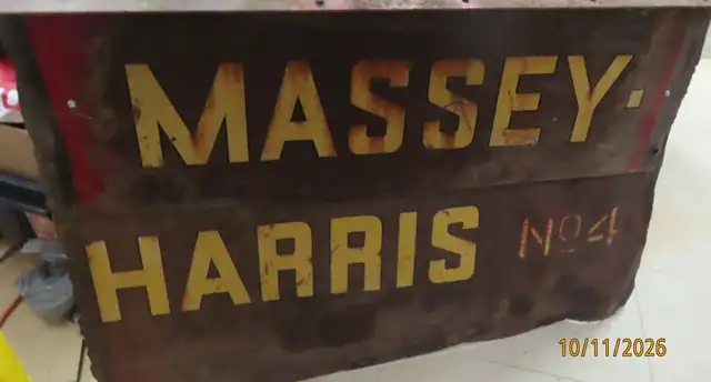 Vintage Massey Harris sign