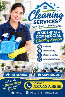 Cleaning Ladies Available Call 437.427.8535