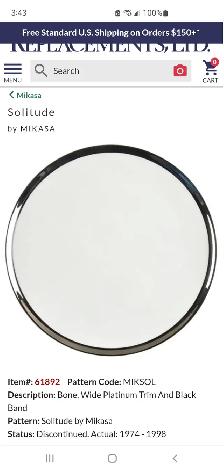 MIKASA CHINA PLATE SET,8 SMALL & 8 LARGE,LIKE NEW,MIKSOL,BONE - Photo 2
