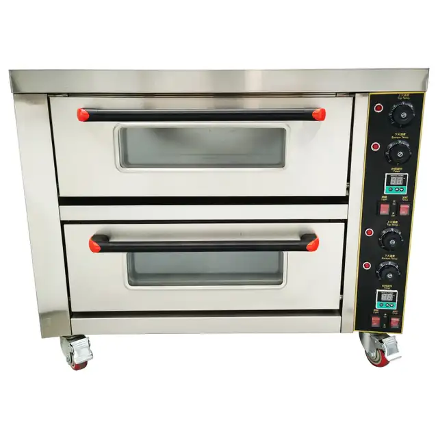 220V Commercial Movable Double-decker Pizza Baking Oven 056764