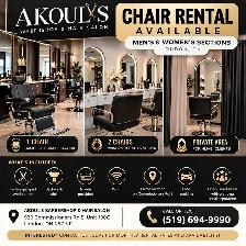 Chair Rental Available – Men's Barbershop & Women's Hair Saon