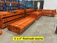 ✅  Used 96" redirack pallet racking beams - 1000’s in stock   ✅