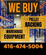 WE BUY used Pallet Racking and Warehouse Equip