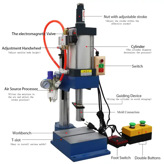 1100Lb Pneumatic Punching Press Transfer Hole Punch 230038