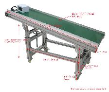 Motorized Inclined Green PVC Side Wall Belt Conveyor 230564 - Photo 2