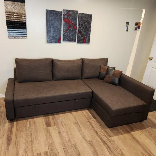 Used (Good Condition) Brown IKEA sofa bed    FREE DELIVERY