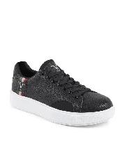 V Italia Mens Black Sneakers