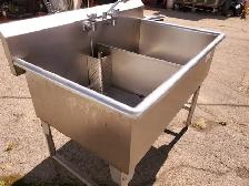 DOUBLE HEAVY DUTY OLD SCHOOL STAINLESS STEEL SINK