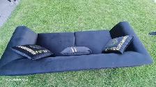Black Velvet Couch - Photo 2
