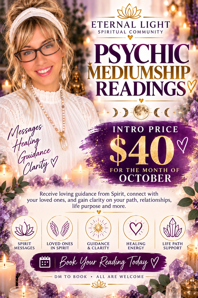October Psychic Mediumship Read Special $40 with Kate Book Now