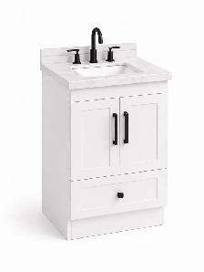 26' SOLID WOOD BATHROOM VANITY — $449TOP INCLUDED - Photo 4