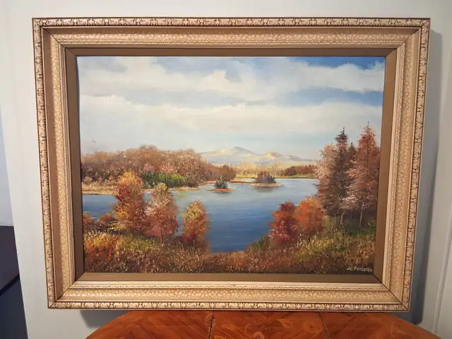 Autumn Fall Landscape Oil Painting 1968