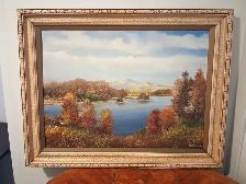 Autumn Fall Landscape Oil Painting 1968