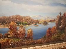Autumn Fall Landscape Oil Painting 1968 - Photo 2