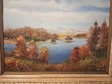 Autumn Fall Landscape Oil Painting 1968 - Photo 3