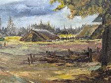 Old Dutch Landscape Oil Painting - Photo 2