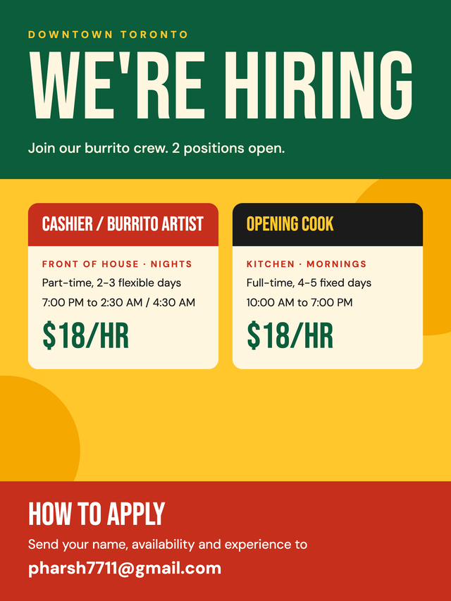 Part Time & Full Time Job