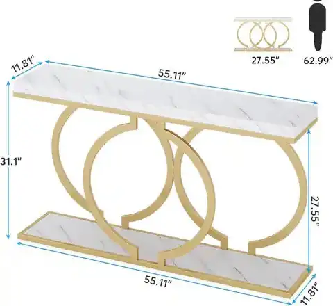 Modern Console Table 55-inch (Model / SKU HOGA-XK00329 in Faux M
