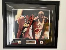 Kobe Bryant & Michael Jordan Framed Photo (First Matchup)