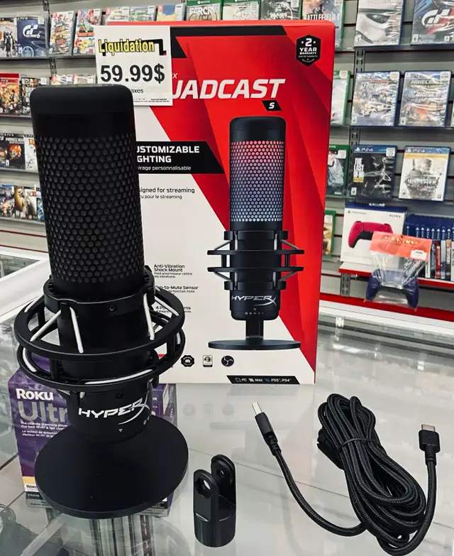 micro pour streaming HyperX QuadCast