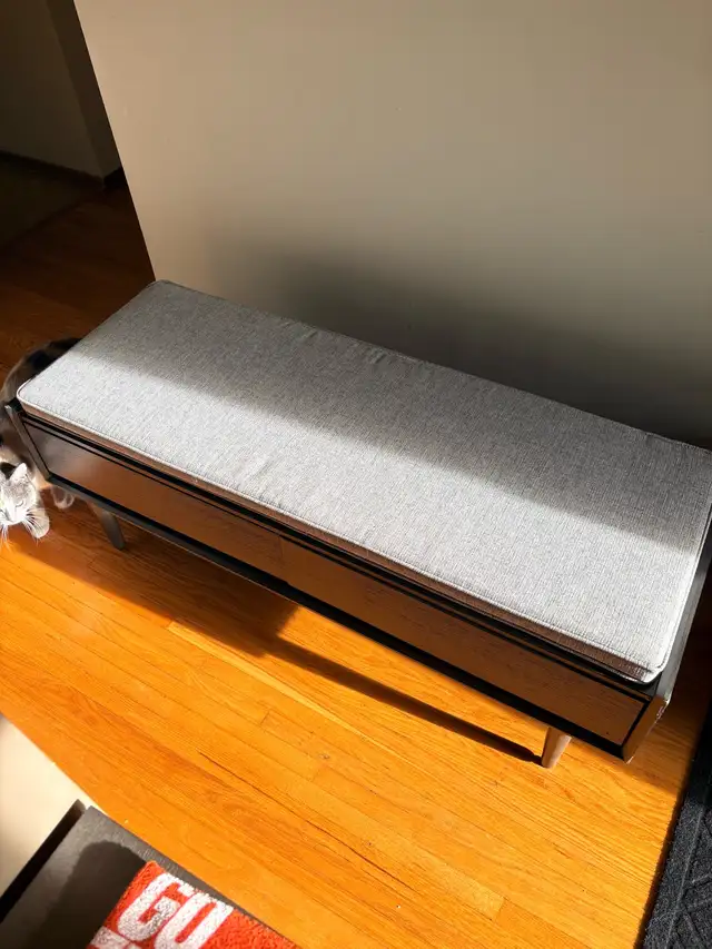 FREE bench with cushion and drawers