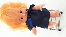 POUPÉE NEUVE BÉBÉ MOBILE 8'HAU SA CHAISE EN MÉTAL: $5.00 CHACUNE