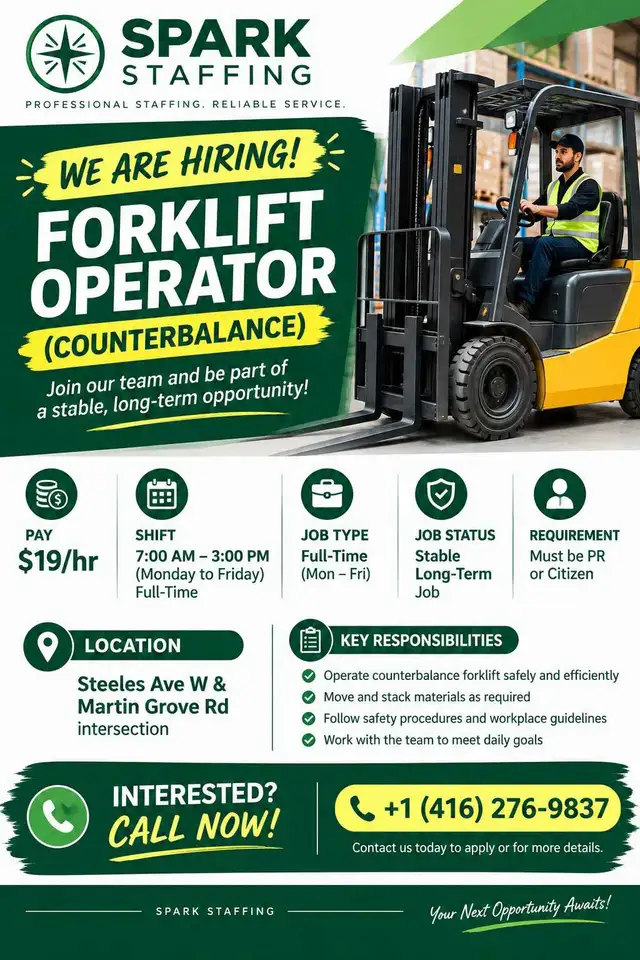 Forklift operator