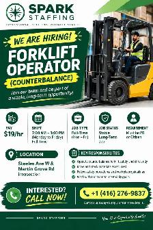 Forklift operator