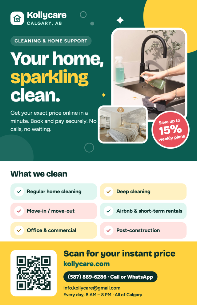 House Cleaning Calgary – Deep, Move-Out, Airbnb – $25 Off