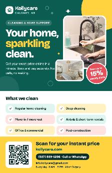 House Cleaning Calgary – Deep, Move-Out, Airbnb – $25 Off