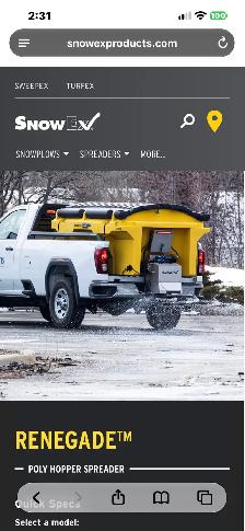2025 Snowex Renegade Salter 1.5 yard
