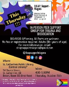 In-Person Peer Support Group for Trauma and Dissociation