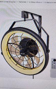 Ventilateur mural avec lumières, 22 pouces, télécom 6 vitesses, - Photo 6