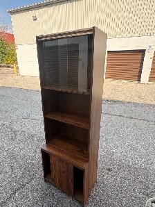 Free delivery used Vintage Dark Wood Shelving Unit - Photo 3