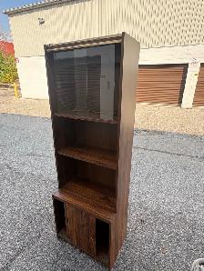 Free delivery used Vintage Dark Wood Shelving Unit - Photo 4