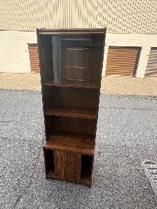 Free delivery used Vintage Dark Wood Shelving Unit - Photo 6