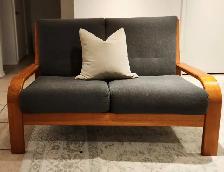 Teak Couch and Love seat matching set.