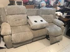 couch with electric recliner